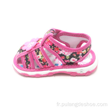 sandales à fleurs pour bébés filles avec son